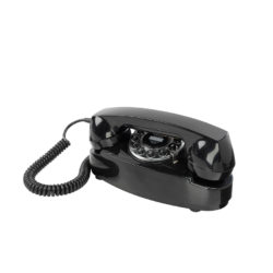 Wild & Wolf Princess Retro Design Classic Corded Telephone – Black